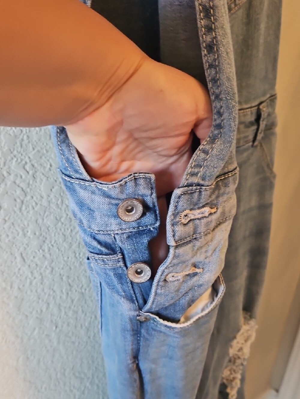 Highway Jeans Light Blue Ripped Denim Overalls Jumpsuit - Picture 5 of 11